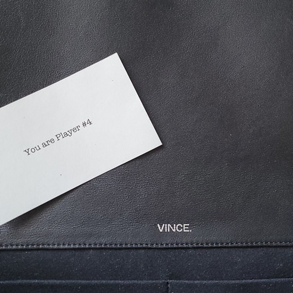 Vince. Black & White Clutch